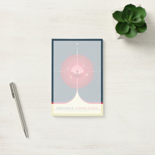 Deep Space Atomic Clock Poster Red Version Post_it Notes