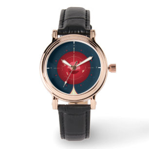 Deep Space Atomic Clock Poster, Red Version. Watch