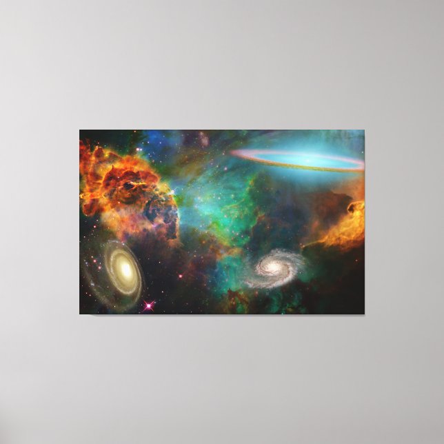 Deep Space Beautiful Colors Space Rays Canvas Art (Front)