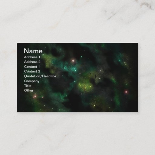 Customizable Deep Space Business Cards