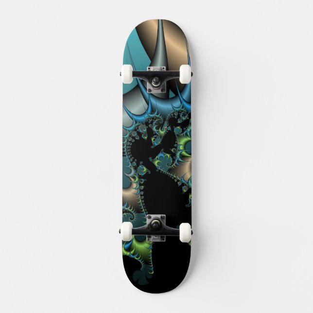 Deep Space Creature Fractal Skateboard Deck (Front)