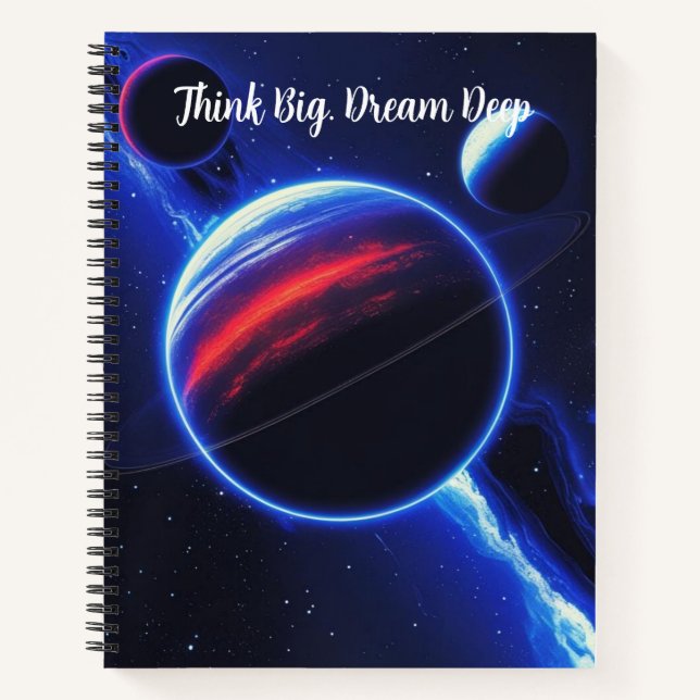 Deep Space Fade – Bold Galaxy Notebook (Front)