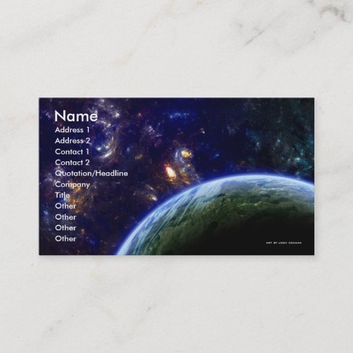 Customizable Deep Space Formation Business Card Template