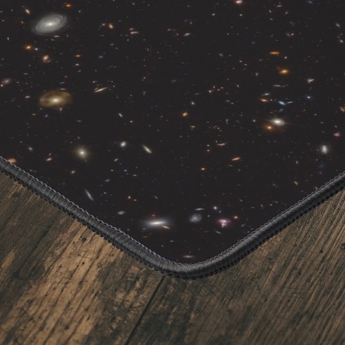 Deep Space Galaxies Black Computer Desk Pad