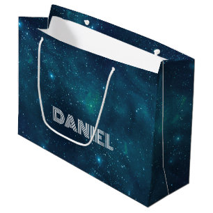 Deep Space Personalized Large Gift Bag