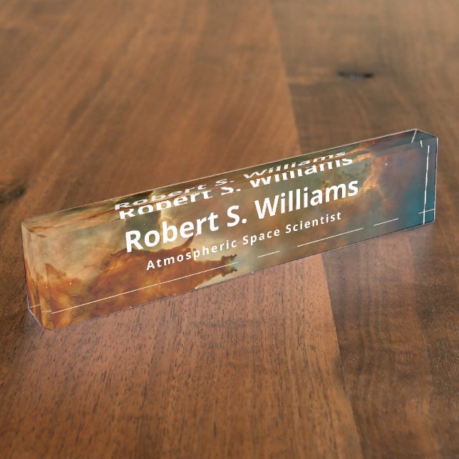 Deep Space Professional Desk Name Plate (Side)