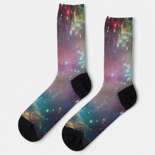 Deep Space Star Cluster Novelty Socks