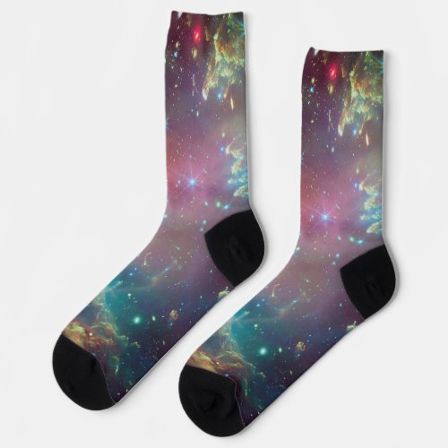 Deep Space Star Cluster Novelty Socks