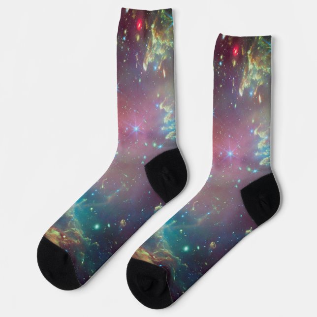 Deep Space Star Cluster Novelty Socks (Left)