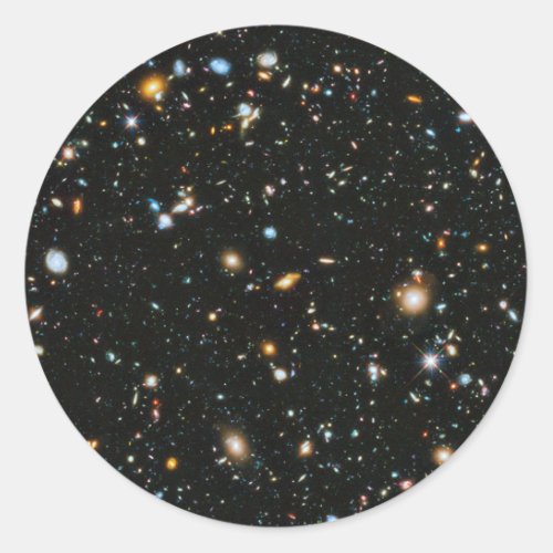 Deep Space Stars and Galaxies Classic Round Sticker