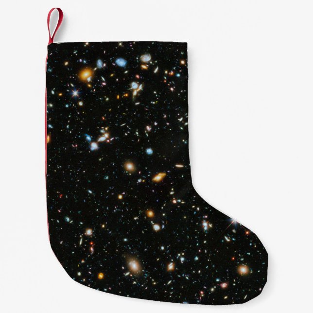 Deep Space Stars and Galaxies Small Christmas Stocking (Front)