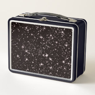 Deep space stars metal lunch box