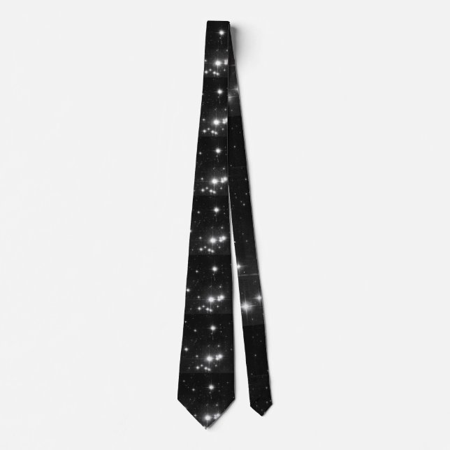 Deep Space Stars on Black Neck Tie (Front)