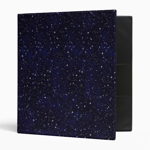 Deep Space Stars Universe Astronomy Black Modern 3 Ring Binder