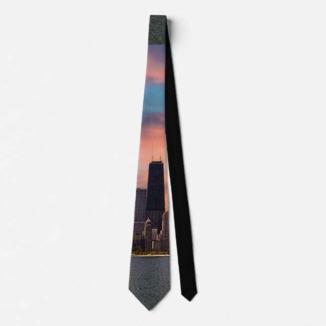 Deep Sunset Chicago  Neck Tie (Front)