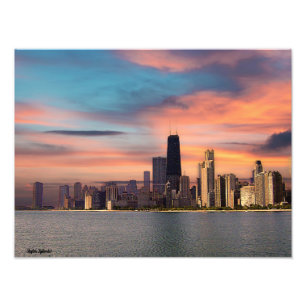 Deep Sunset Chicago Photo Print