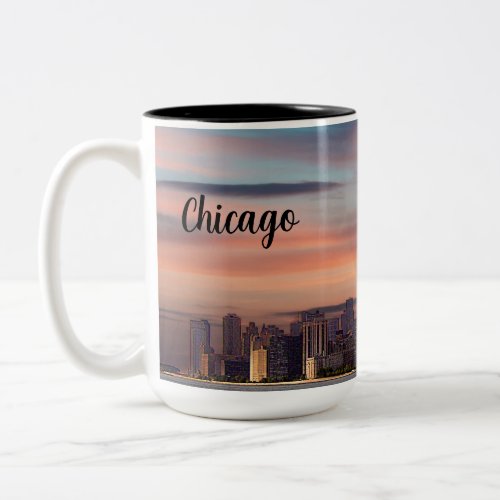 Deep Sunset Chicago Two_Tone Coffee Mug