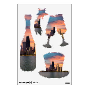 Deep Sunset Chicago Wall Decal