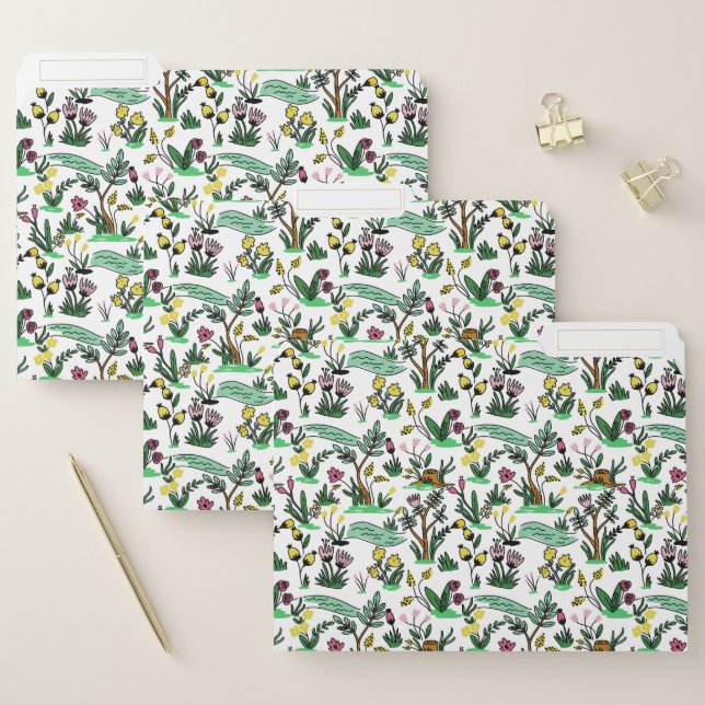 Deep Sunshine Spring Green Forest  File Folder (Set)
