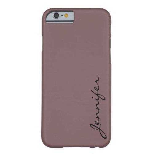 Deep taupe color background barely there iPhone 6 case