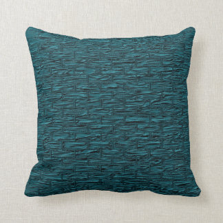 Deep Teal Brick Pattern Lumbar and Throw Pillows