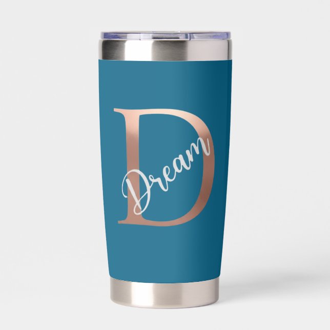 Deep Teal, Initial D, Tumbler (Front)