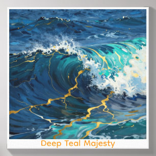 Deep Teal Majesty Canvas Photo Tile