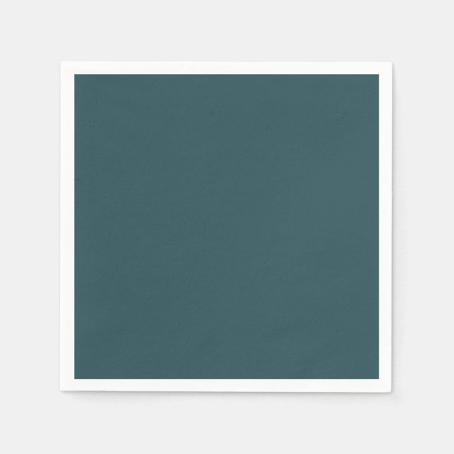 Deep Teal Solid Color Napkins (Front)