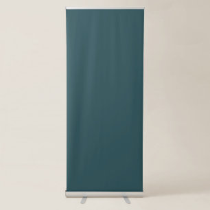 Deep Teal Solid Color Retractable Banner