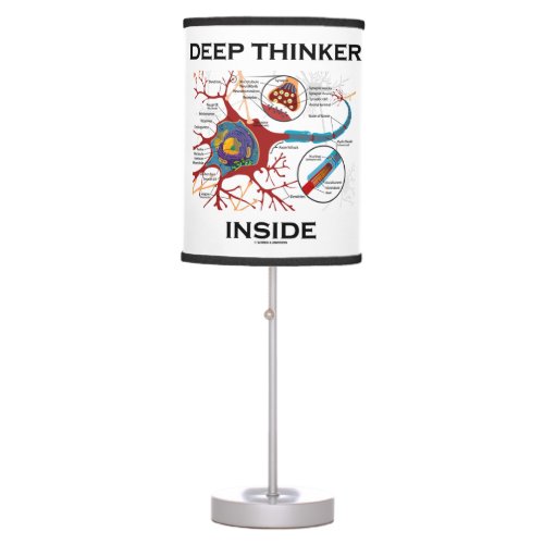 Deep Thinker Inside Neuron Synapse Geek Attitude Table Lamp