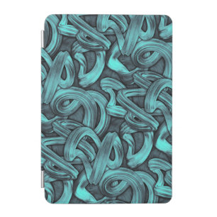 deep thought - black and teal : iPad mini cover