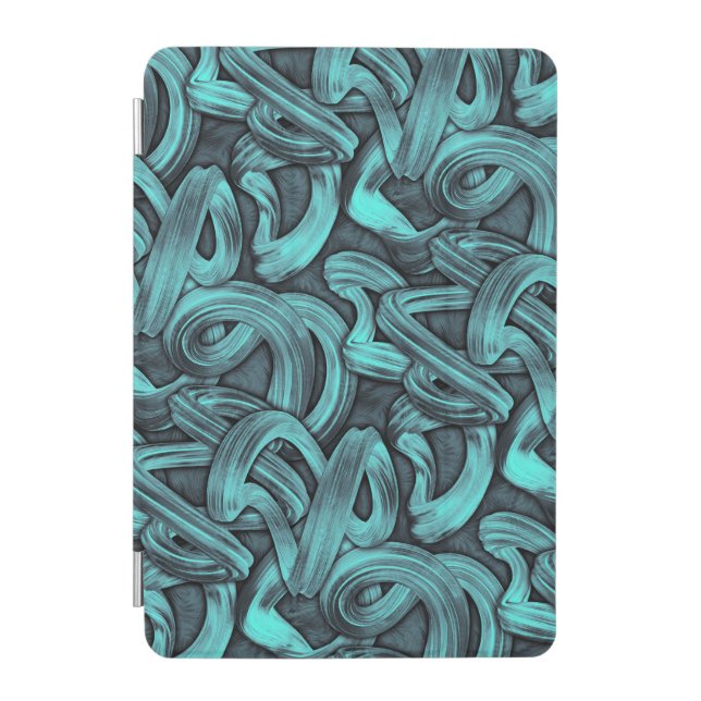 deep thought - black and teal : iPad mini cover (Front)