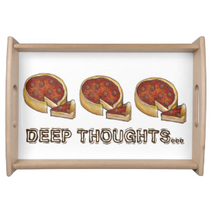 Deep Thoughts Chicago Dish Pepperoni Pizza Tray