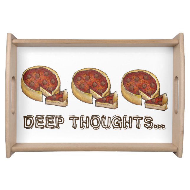 Deep Thoughts Chicago Dish Pepperoni Pizza Tray (Front)