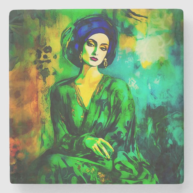 Deep Thoughts  Stone Coaster (Front)