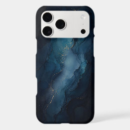 Deep Tide Teal Gold Ocean Abstract Poster iPhone 17 Pro Max Case