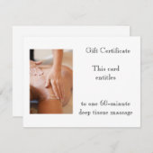 Deep Tissue Gift Certificate (Front/Back)