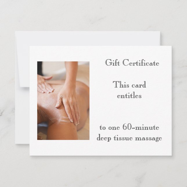 Deep Tissue Gift Certificate (Front)