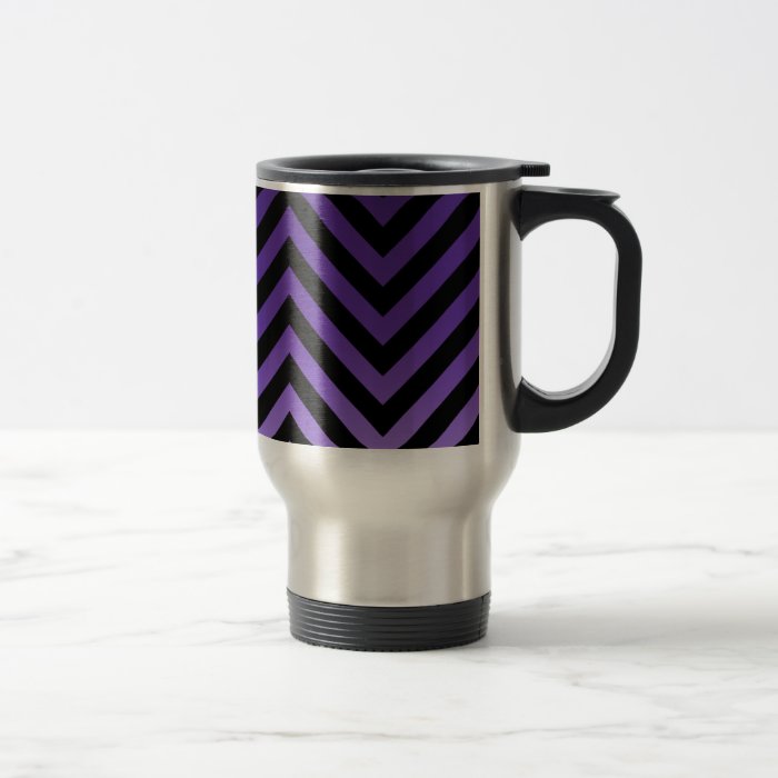 Deep to Light Purple Ombre Chevron Mug