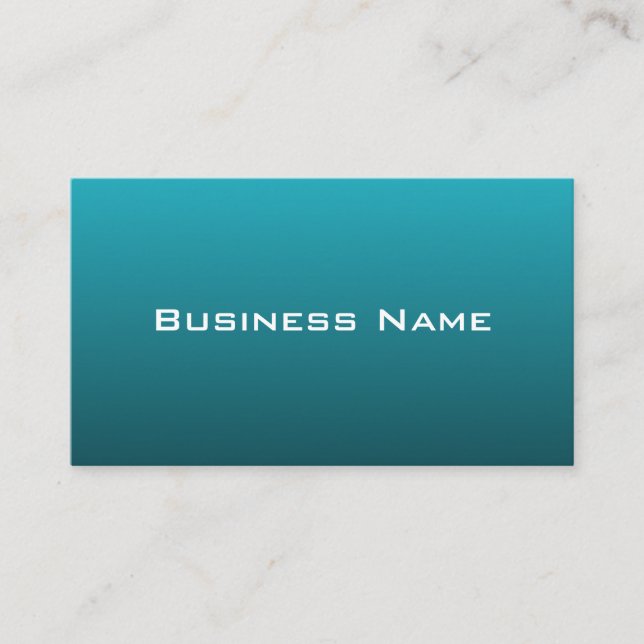 Deep Turquoise Business Card (Front)