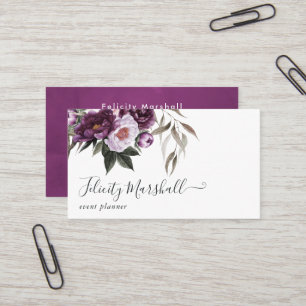 Deep Velvet Floral Business Card