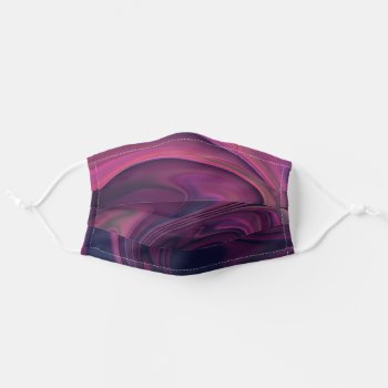 Deep Violet Colors Vibrant Abstract Design Adult Cloth Face Mask by MHDesignStudio at Zazzle