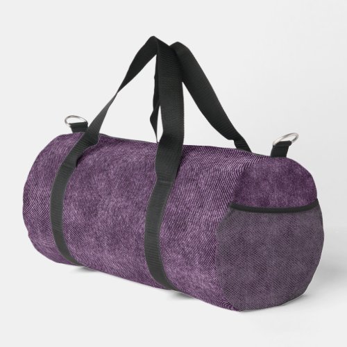 Deep Violet Denim Pattern Duffle Bag