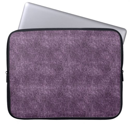 Deep Violet Denim Pattern Laptop Sleeve