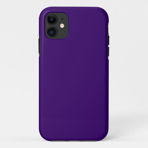 Deep Violet Solid Color iPhone 11 Case