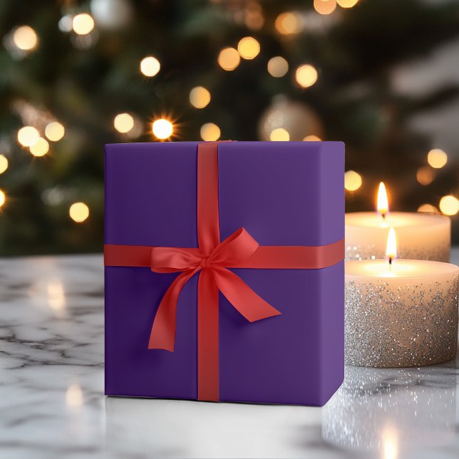 Deep Violet Solid Color | Classic | Elegant Wrapping Paper (Creator Uploaded)