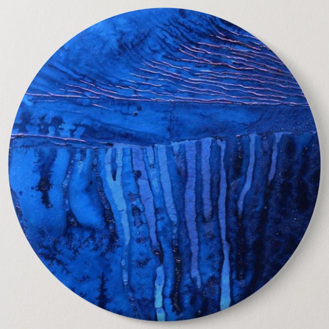"Deep Water 2" Abstract Art Button (Front)