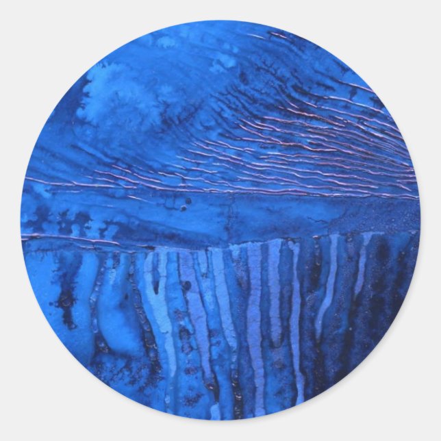 "Deep Waters #2" Abstract Design Sticker (Front)