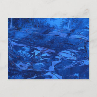 "Deep Waters #5" Abstract Design Postcard