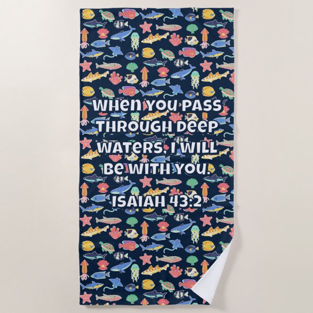Deep Waters Beach Towel (Front)